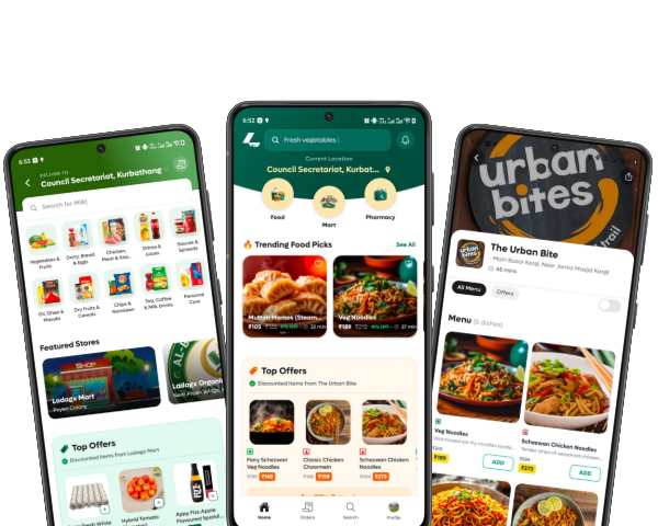Ladagx App Screens