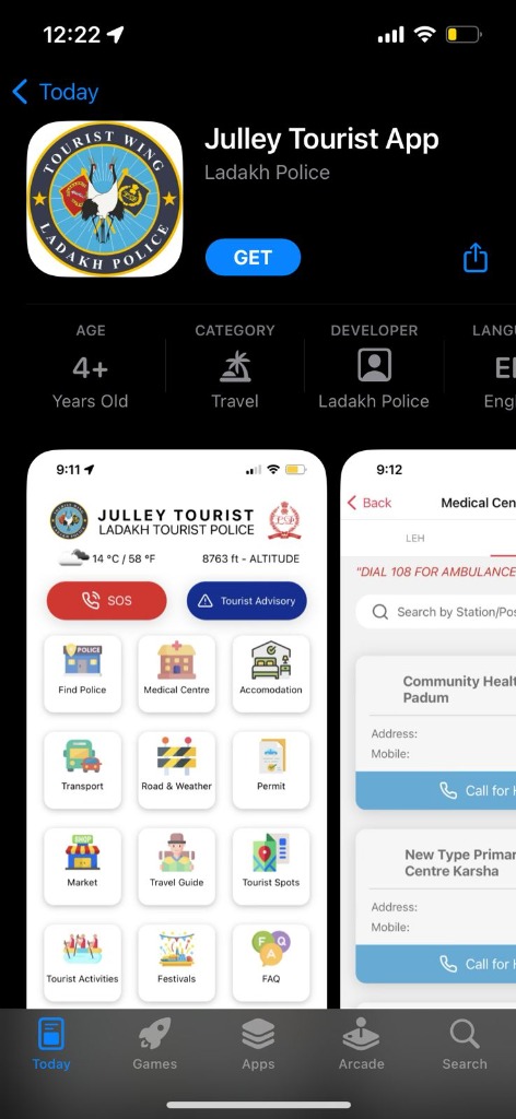 Julley Tourist App Interface